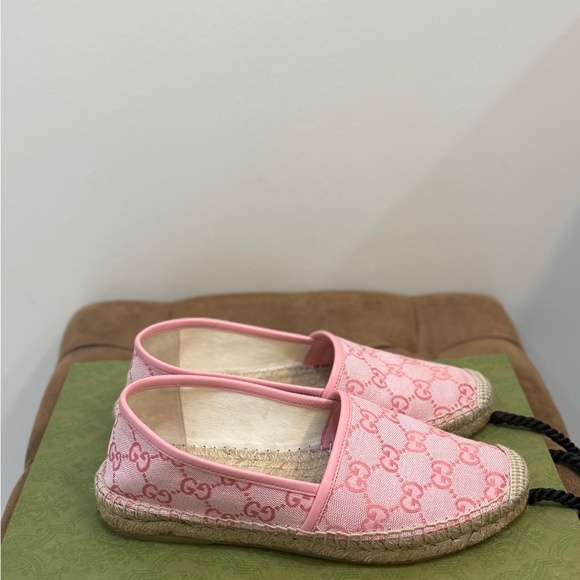 GUCCI
20mm Pilar Gg Canvas Espadrilles In Pink. I wore them once.